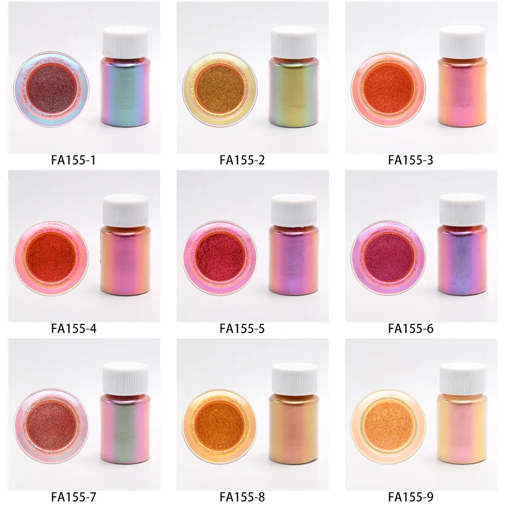 10g/Bottle Chameleon Powder Nail Chrome Pigment DIY Epoxy Resin Mold Dye Nail Art Glitter Dust Manicure DIY Mica Powder Pigments