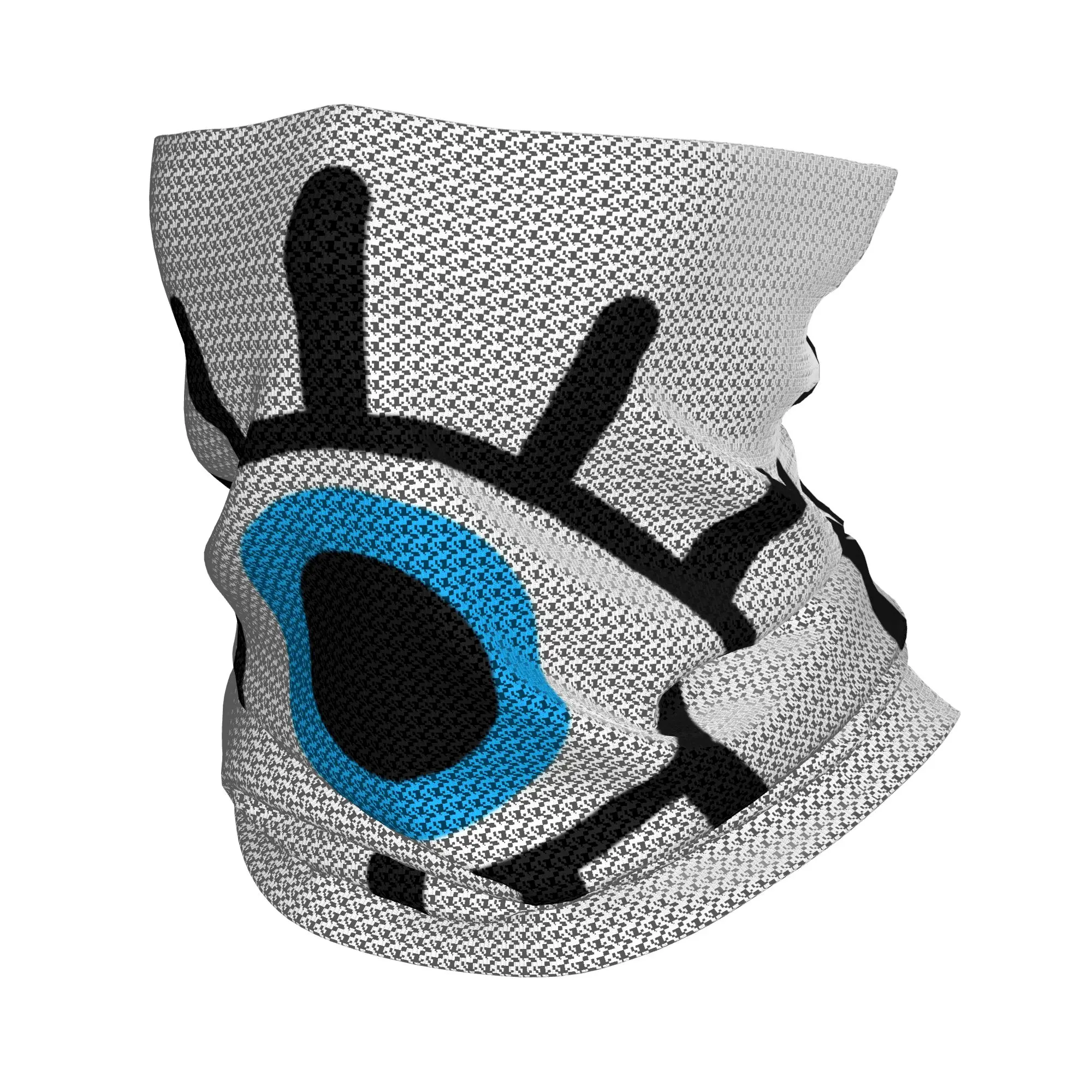 

Custom Magic Eyes Charm Bandana Winter Neck Warmer Wrap Face Scarf for Hiking Black Evil Eye Amulet Boho Pattern Gaiter Headband