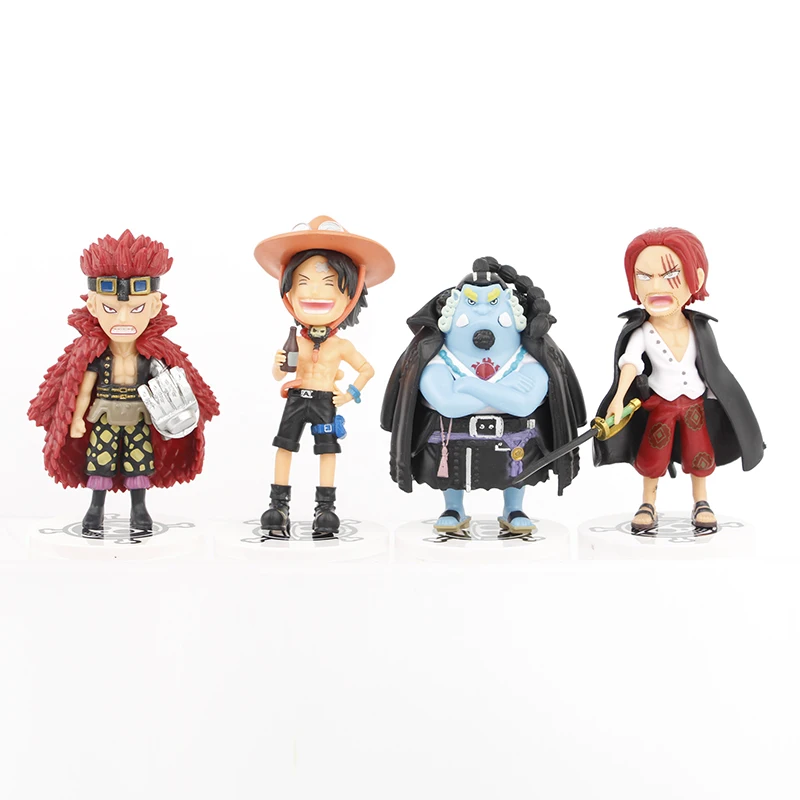 8pcs/set One Piece Yamato Jinbe Shanks BROOK Luffy Zce Figures Pvc
