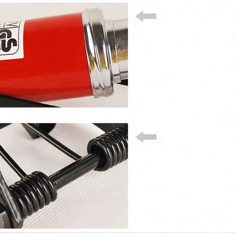 Manual Foot Operated Air Pump For Car Tires Bicycle Motorcycle Ball Compact Portable Metal High Efficiency Inflator