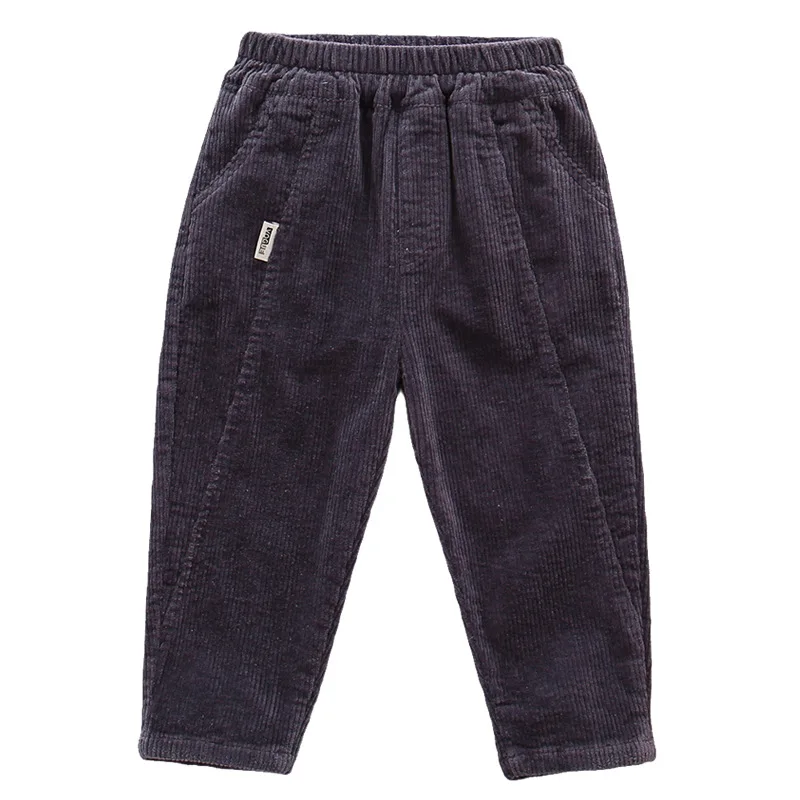 

2026 Fashion New Boys Thick Corduroy Pants Winter Autumn Baby Kids Plus Trousers Children Cotton Sport Pants for 1-6 Year