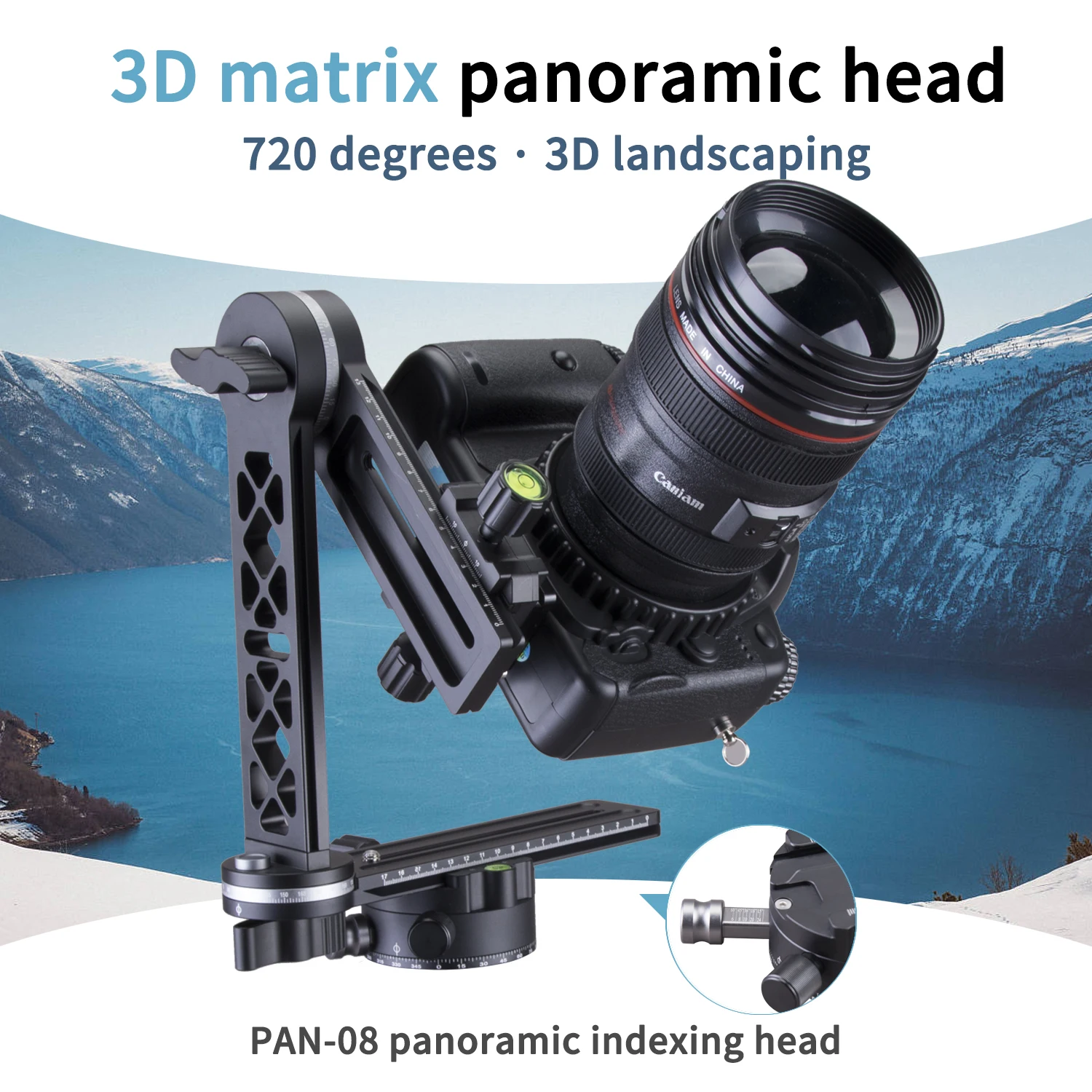 عالية الجودة كرة ثلاثية صغيرة رئيس Kinfuto المهنية 720 درجة كاميرا ذات محورين Gimbal رئيس PAN08 #2