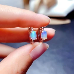 Natural Opal earrings for women silver 925 jewelry luxury gem stones 18k gold plated free shiping items