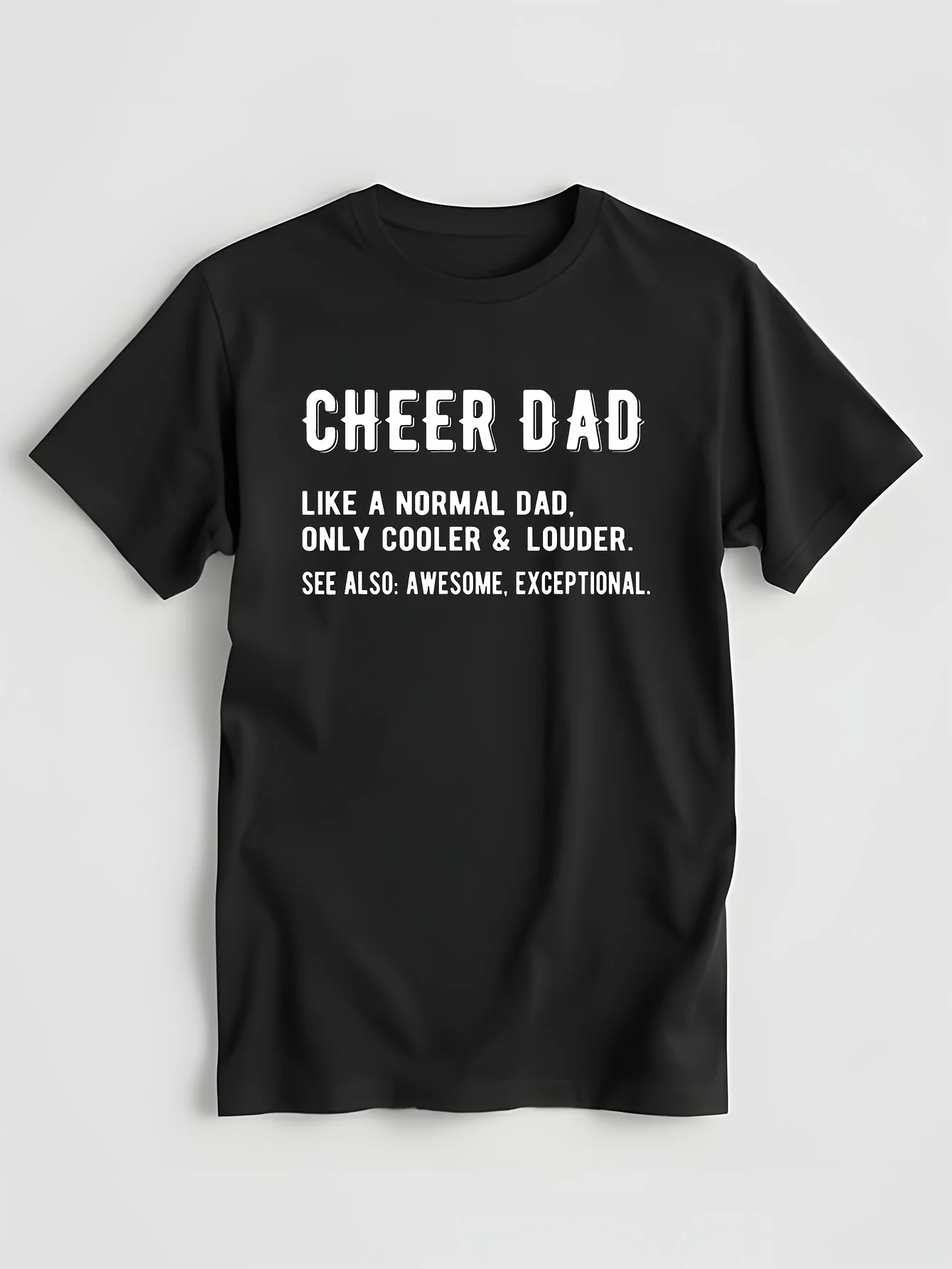 Mens Proud Cheer Dad Definition Cheerleading Father Cheerleader Unisex T-shirt