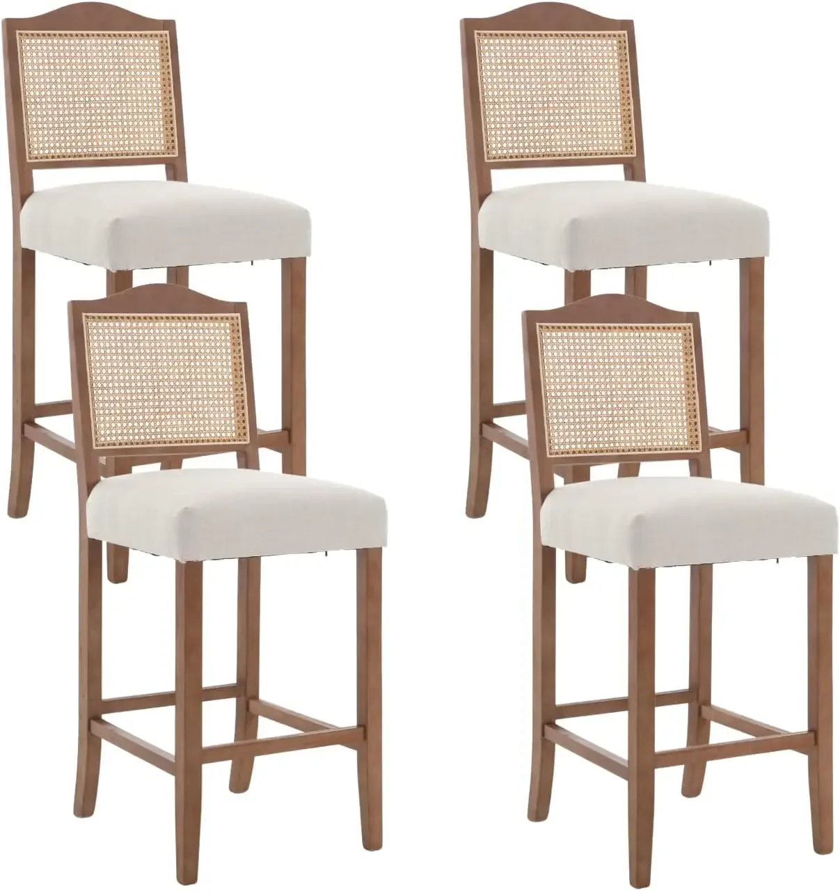 30 Inch Counter Height Stools Set of 4 Farmhouse Barstools Mid Century Modern Bar Chairs Upholstered Kitchen Bar Stools