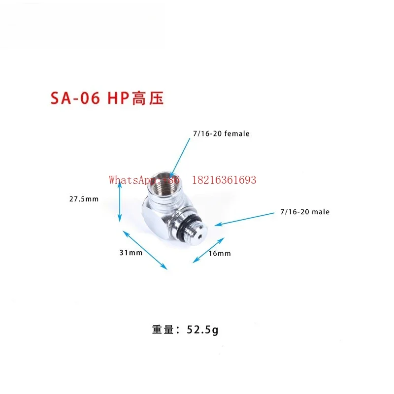 2026GOOD Diving Side Hanging, First-stage Head 360-degree Adapter Connection, High-pressure, Low-pressure 360-degree Rotation