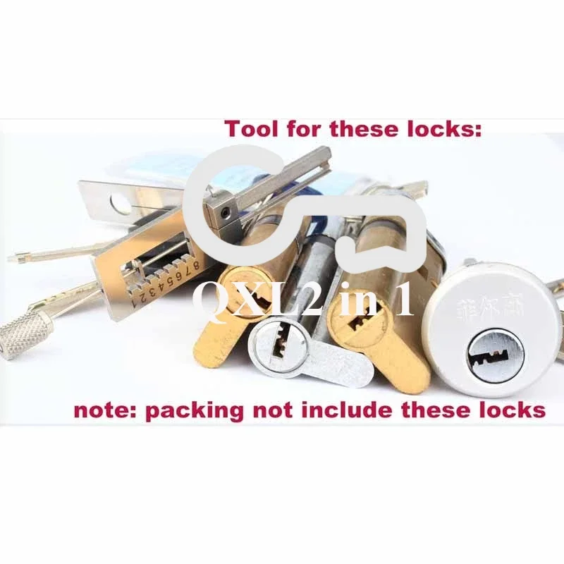 1 Uds cerrajero LiShi 2 en 1 SS005 hoyuelos tipo KABA cerradura 2 en 1 casa Civil herramientas Ganzua llave maestra herramienta Lishi juego completo