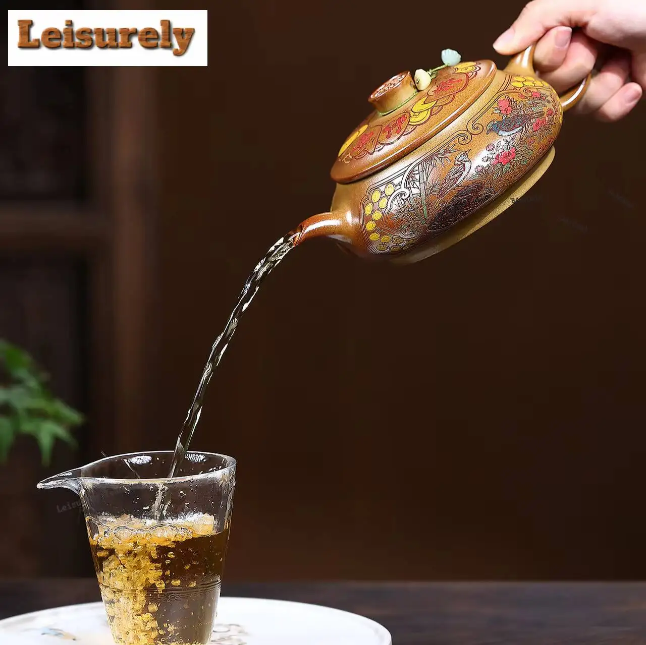 450ml Classic Yixing Purple Clay Teapots Handmade Open Oven Pot Raw Ore The Keel Gold Sand Mud Kettle Zisha Tea Set Teaware
