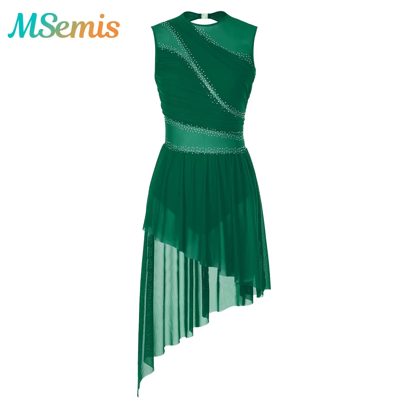 

Womens Shiny Ballet Jersey Lyrical Contemporary Dance Leotards Dresses Gymnastic Artistic Figure Skating Costume Tight Jumpsuit