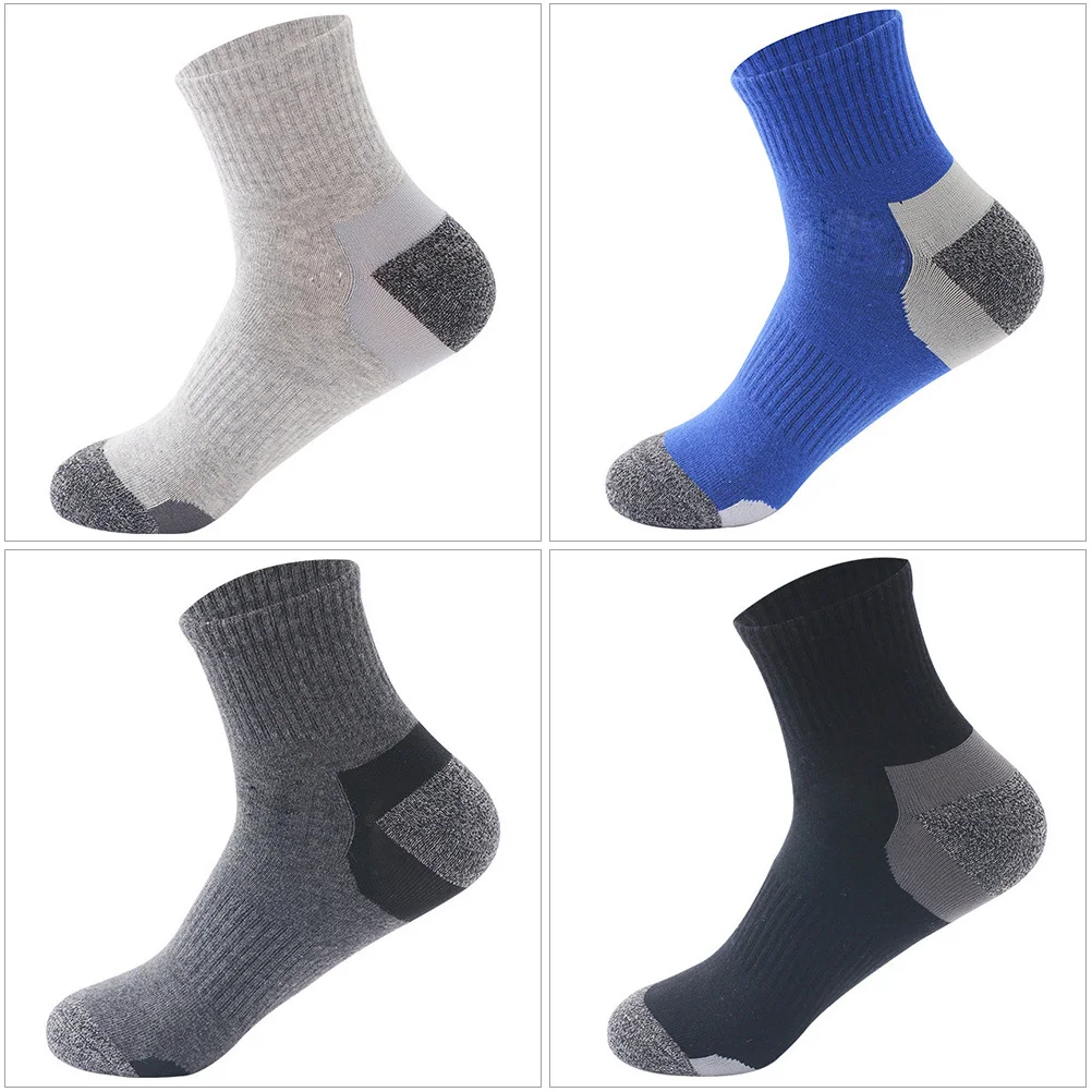 

5Pairs Sports Socks Men Breathable Physical Cooling Mesh Design Running Cycling Cotton Toe Socks Comfortable Loose Mouth