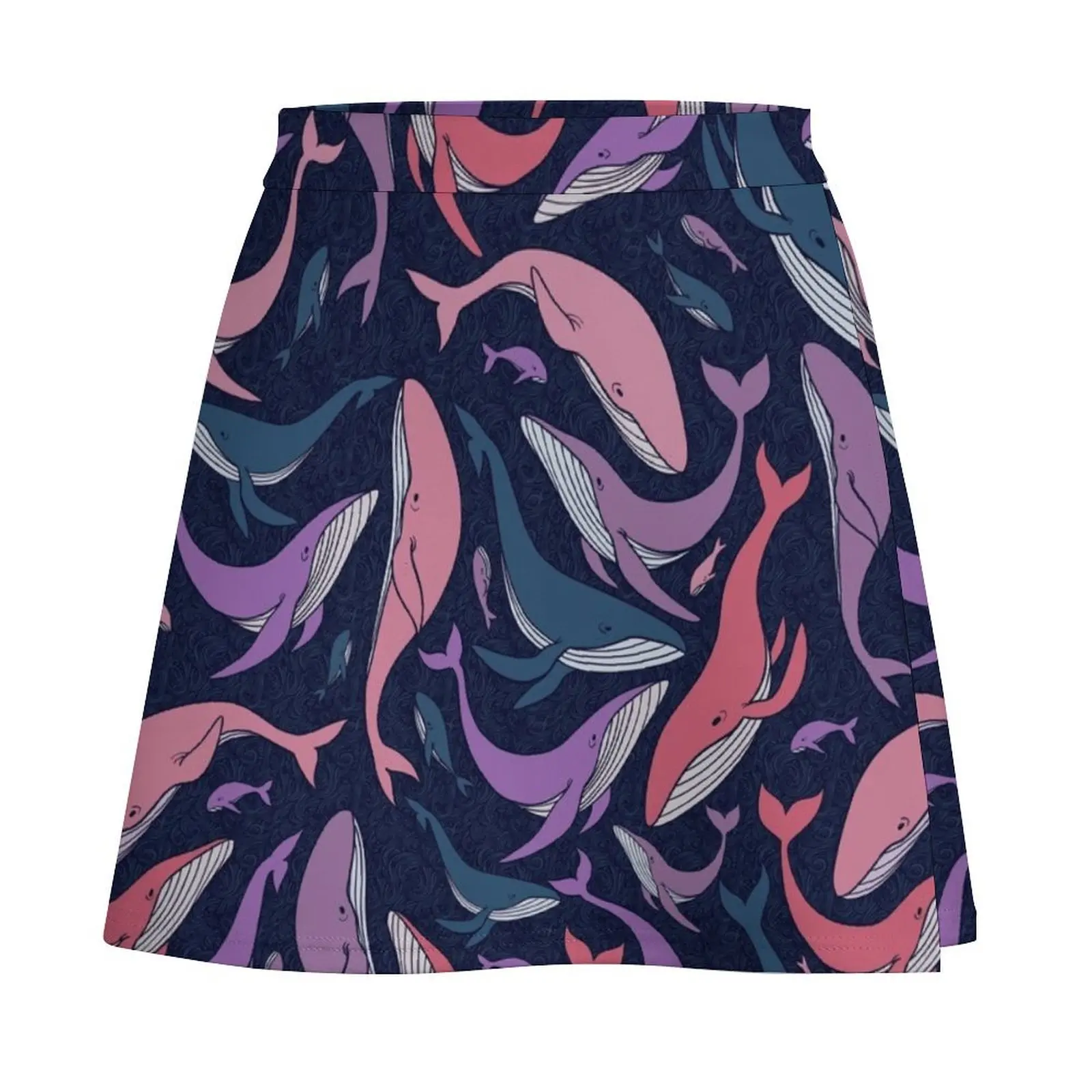 A school of whales - pink and purple Mini Skirt women's golf wear summer new in clothes women's clothing trend 2025