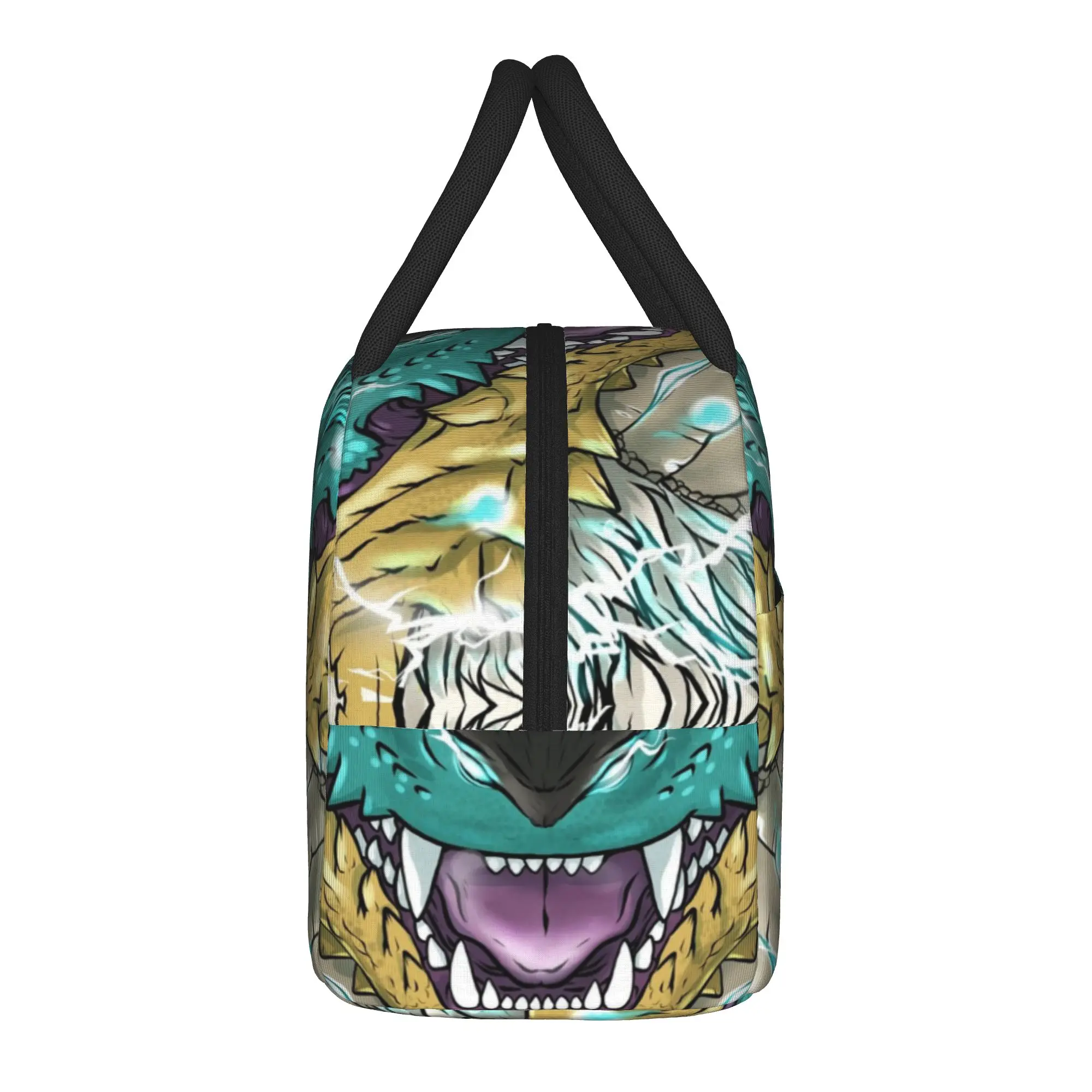 Zinogre Monster Hunter World Insulated Lunch Bag Large Kanji MHW Reusable Thermal Bag Tote Lunch Box Beach  Travel Men Women