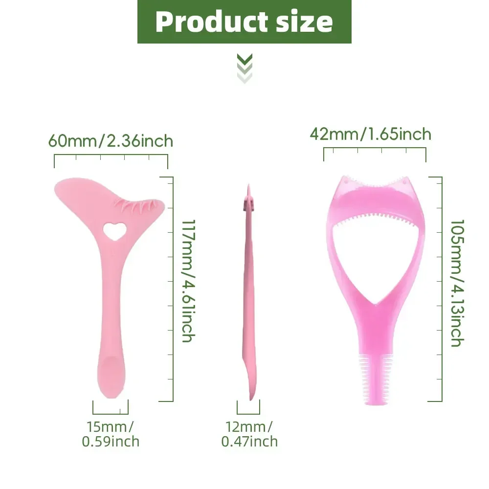 جهاز مساعدة رمش للنساء ، الإستنسل كحل سيليكون ، مساعد كحل ، قضيب تركيب رمش مقاوم للماء ، أدوات ماكياج