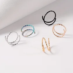 2PCS of Nose Rings and Earrings Set Stainless Steel Lip Ear Nose Piercing Jewelry Suitable for Men and Women 5 Colors
