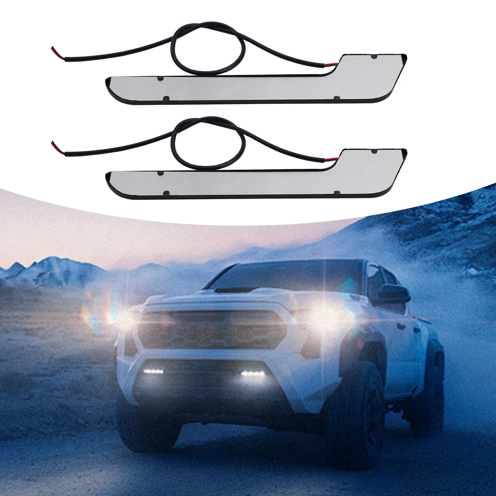 

Improve Visibility in Rainy and Foggy Days with Ice Blue LED Strip DRL Daytime Running Light for Car Auto Lamp