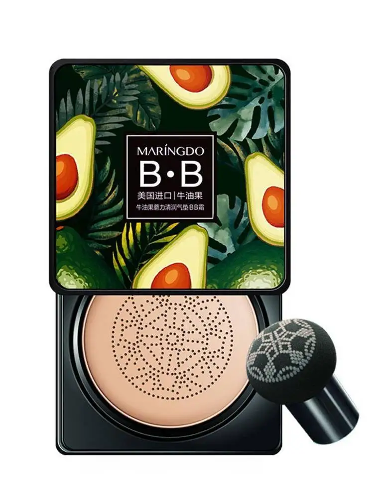 Avocado BB Cream Air Cushion Face Foundation Mushroom Waterproof 2021 Brighten Concealer Base Makeup New Head Cosmetic Whit X7I6