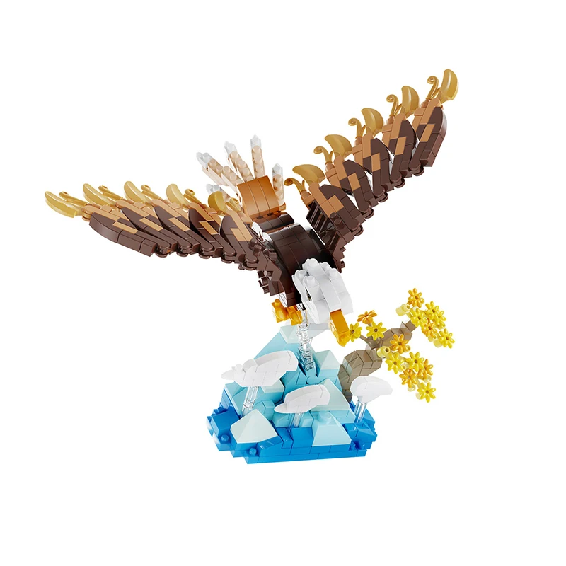 

662pcs Micro-particle Eagle Building Blocks Bird Series Compatible with Legoes Children's Educational DIY Assembly Bricks Toys