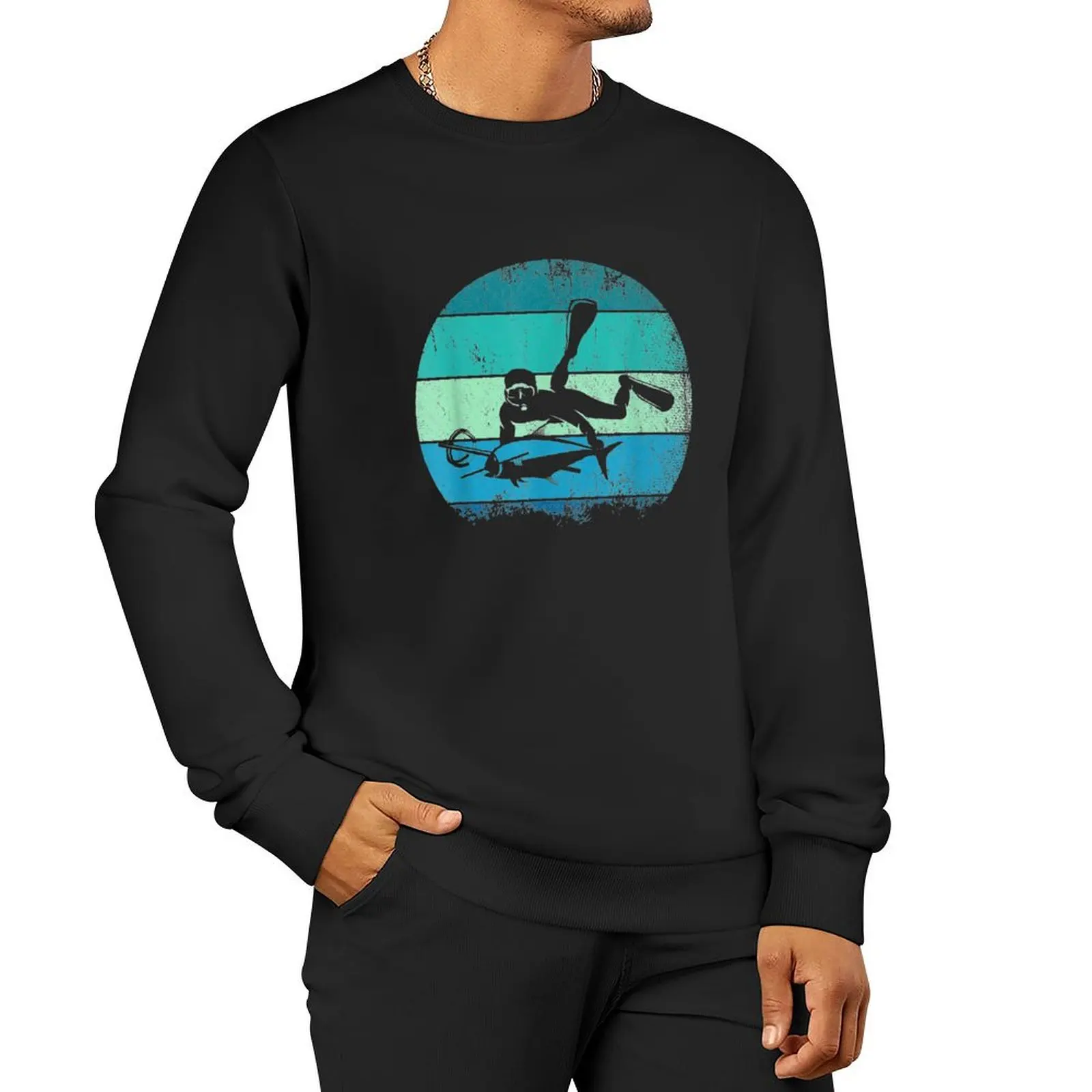 Spearfishing Pullover Hoodie men clothing hooded shirt men's winter sweater oversize sweatshirt