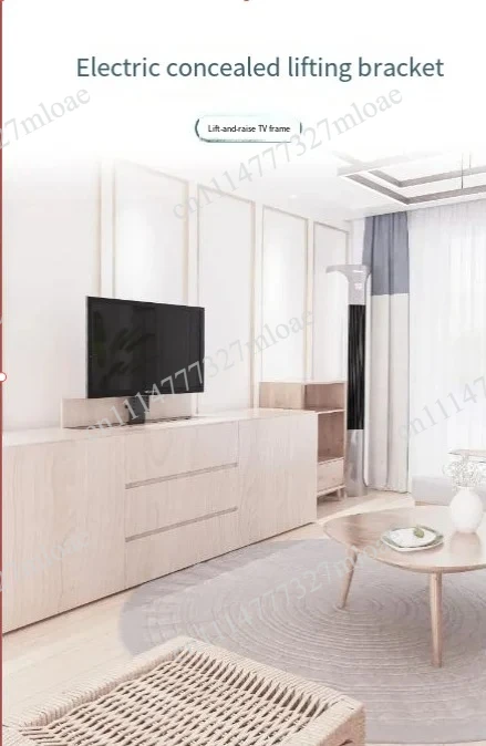 Lifting electric height adjustable TV stand 32-70 inch electric hidden TV cabinet for mounting remote control