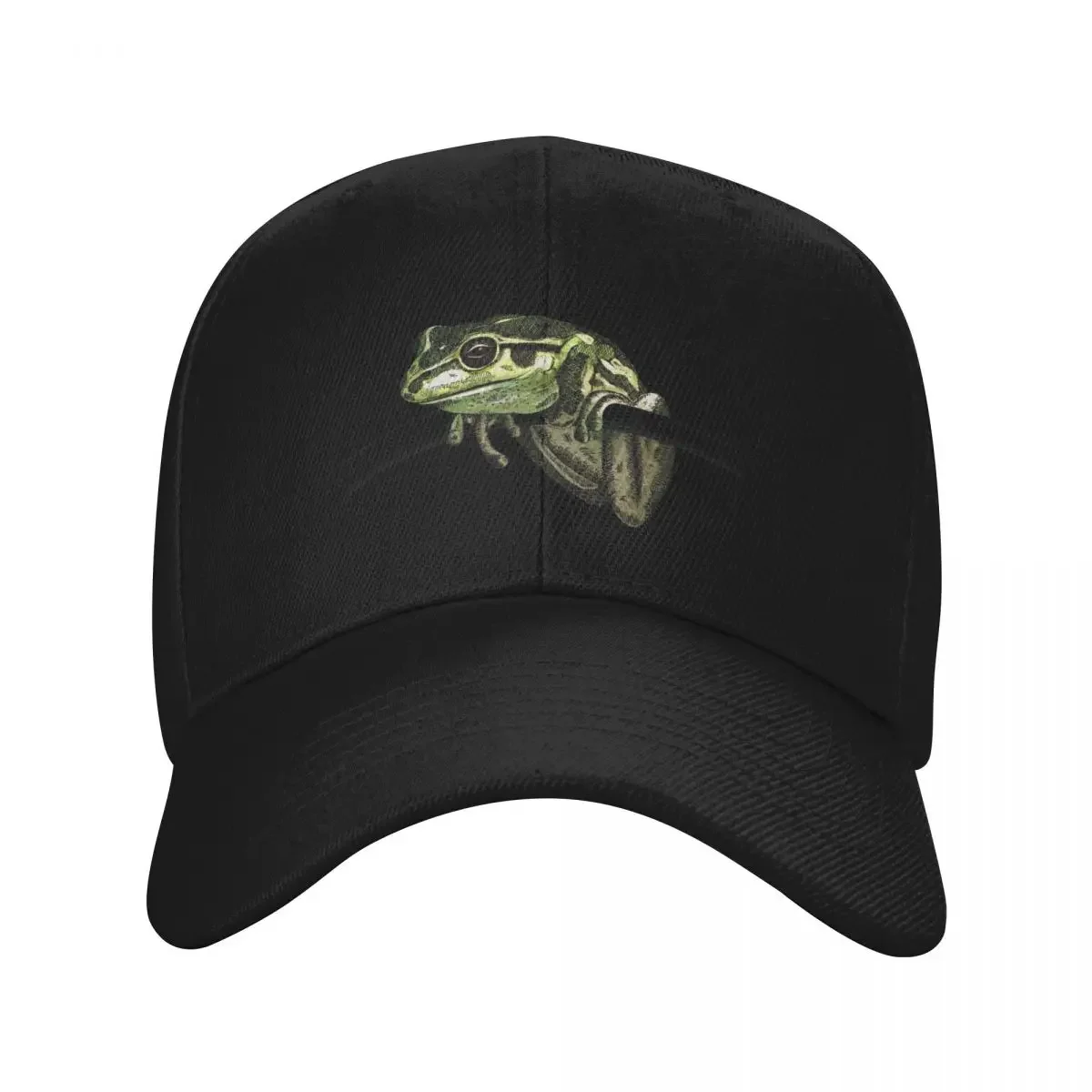 

Motorbike Frog hanging around Baseball Cap Hat Beach Icon Funny hats men's big size hat Women's Hats For The Sun Men's