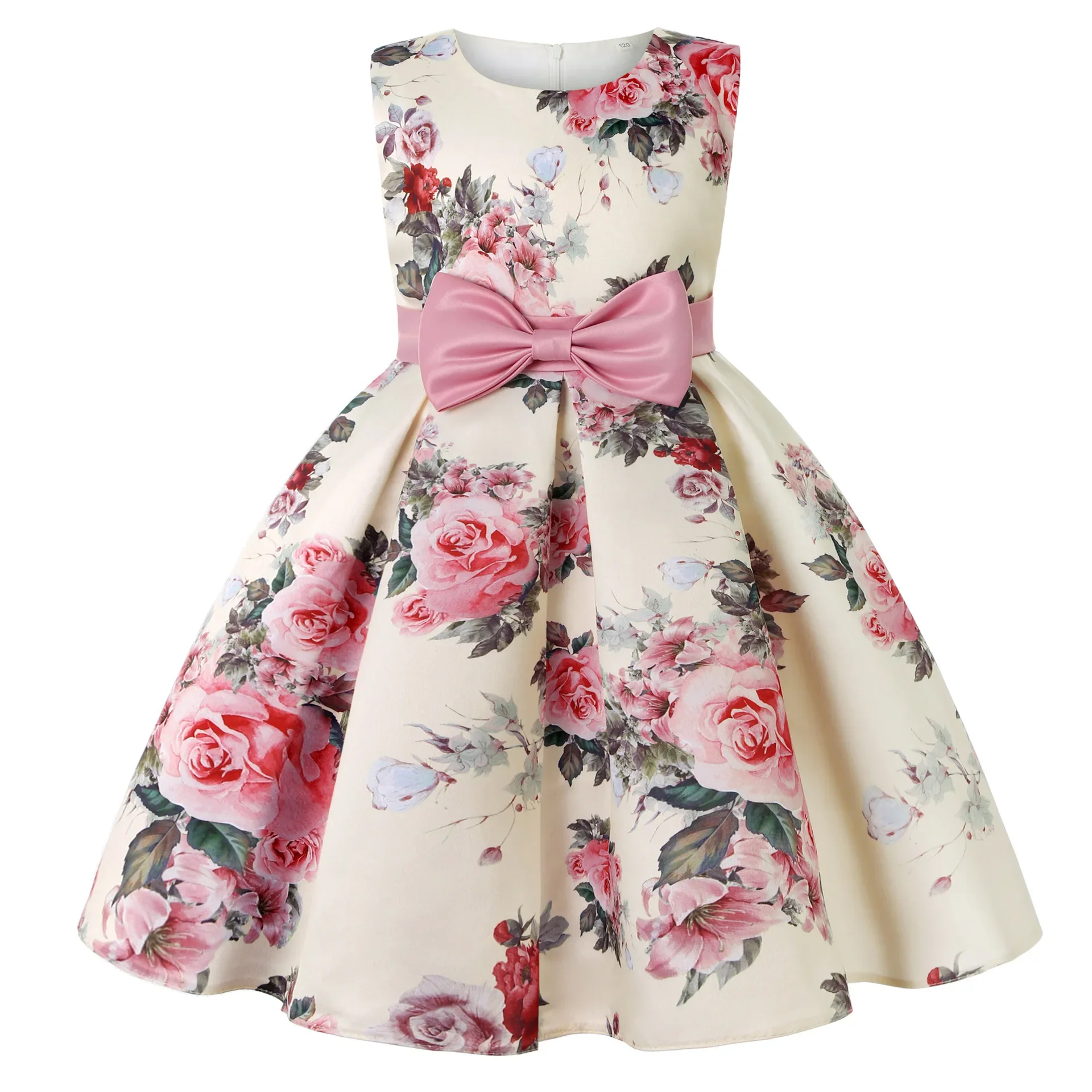 Floral Cotton Baby Girls Dress Casual Kids Princess Party Costume 2-10T Birthday Fashion Clothing for Children