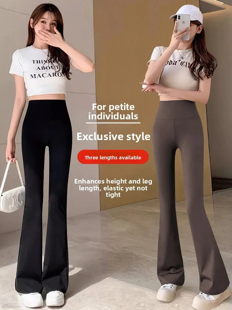 하이웨이스트 요가 피트니스 팬츠 여성 캐주얼 루즈 레깅스 봄 가을 2025 슬레 아크 핀 팬츠 아우터웨어