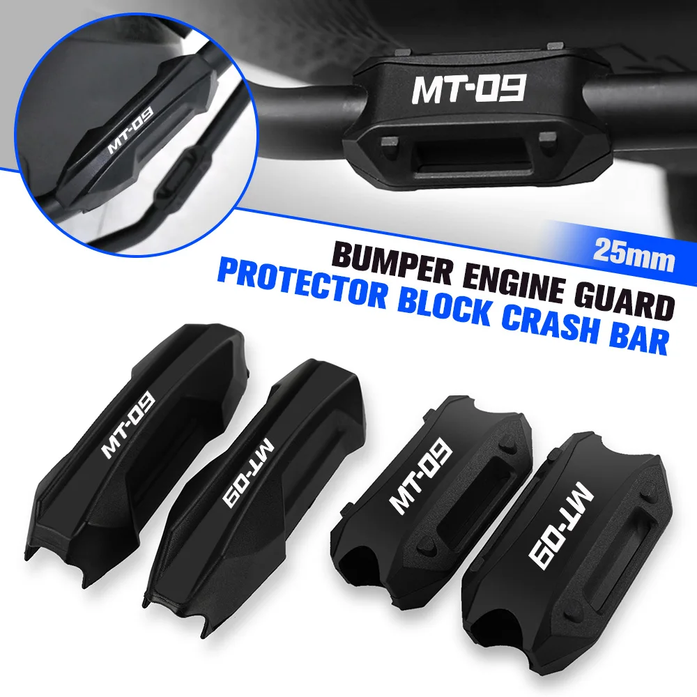 

Motorcycle 25mm Bumper Engine Guard Protector Block Crash Bar Decorative For Yamaha mt09/FZ09 mt 09 MT-09 2014 2015 2016 -2023