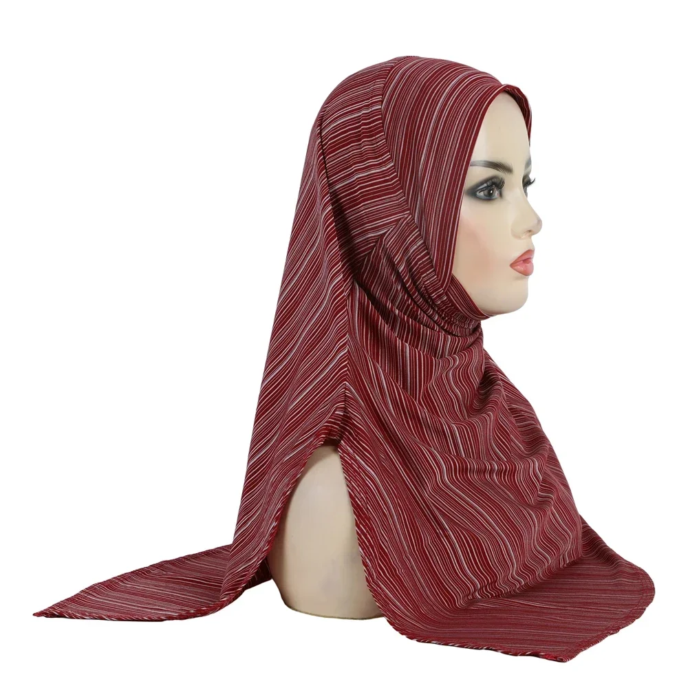 12 قطعة أطفال بنات الحجاب المشارب وشاح فوري الأطفال المسلمات الحجاب سحب على جاهزة الصلاة الأوشحة أميرة شال التفاف 8-13Y #6