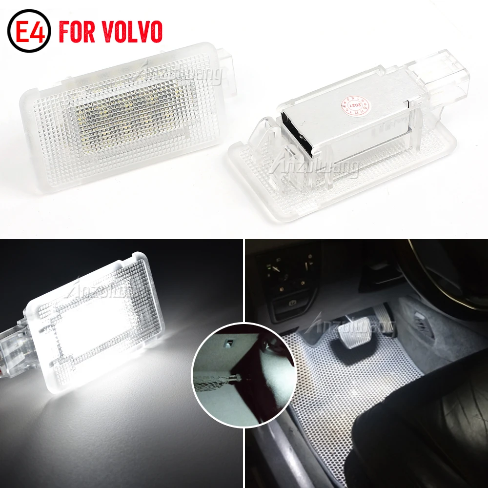 LED Foot Well Light Courtesy Interior Lamps Fit for Volvo C30 C70 S60 S60L S80 V70&V70 XC XC70 XC90,Canbus Error Free Trunk Lamp