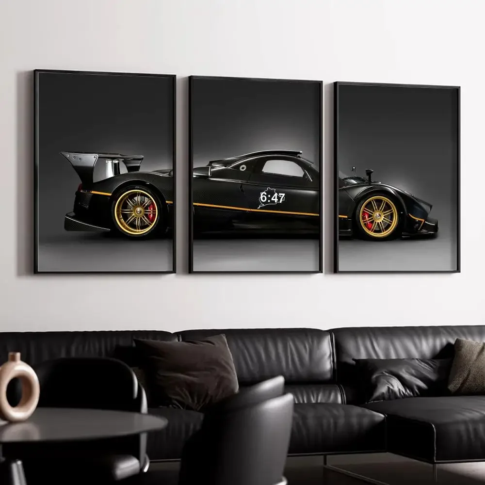 Elite Performance Supercar Painting Calligraphy Canvas Wall Art Poster Set for Bedroom Living Room Home Decor Prints Gift