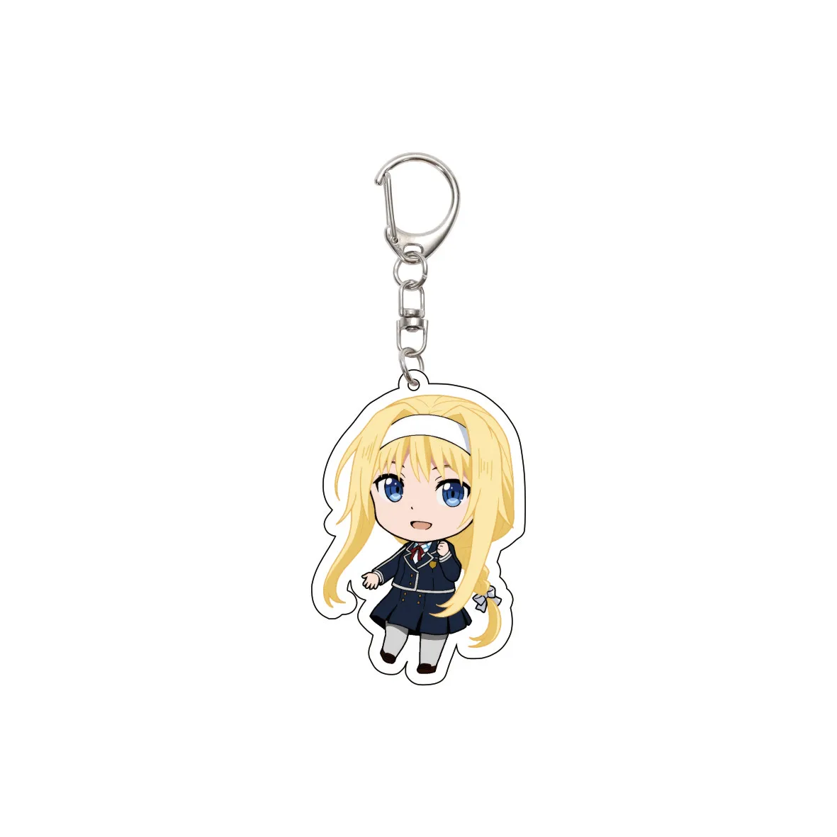 55MM Anime Sword Art Online Keychain Alice Synthesis Kirigaya Kazuto Yuuki Asuna Key Chain Acrylic Model Plate Christmas Gifts view 2