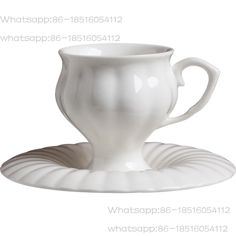 French retro high footed coffee cup Italian espresso cup Ceramic antique style mug Coffee mugs plate drinkware Home Kitchen