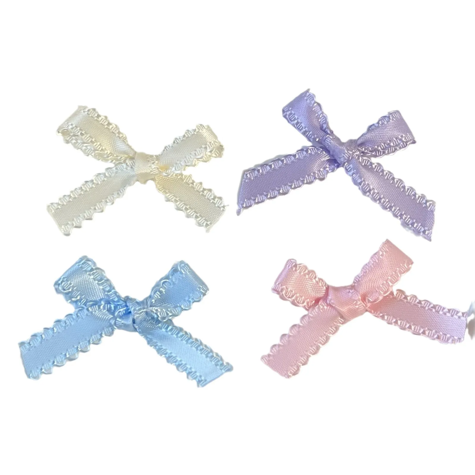 5pcs miniso colorful bow cartoon series cartoon cloth art accessories diy crafts materials jewelry making charms