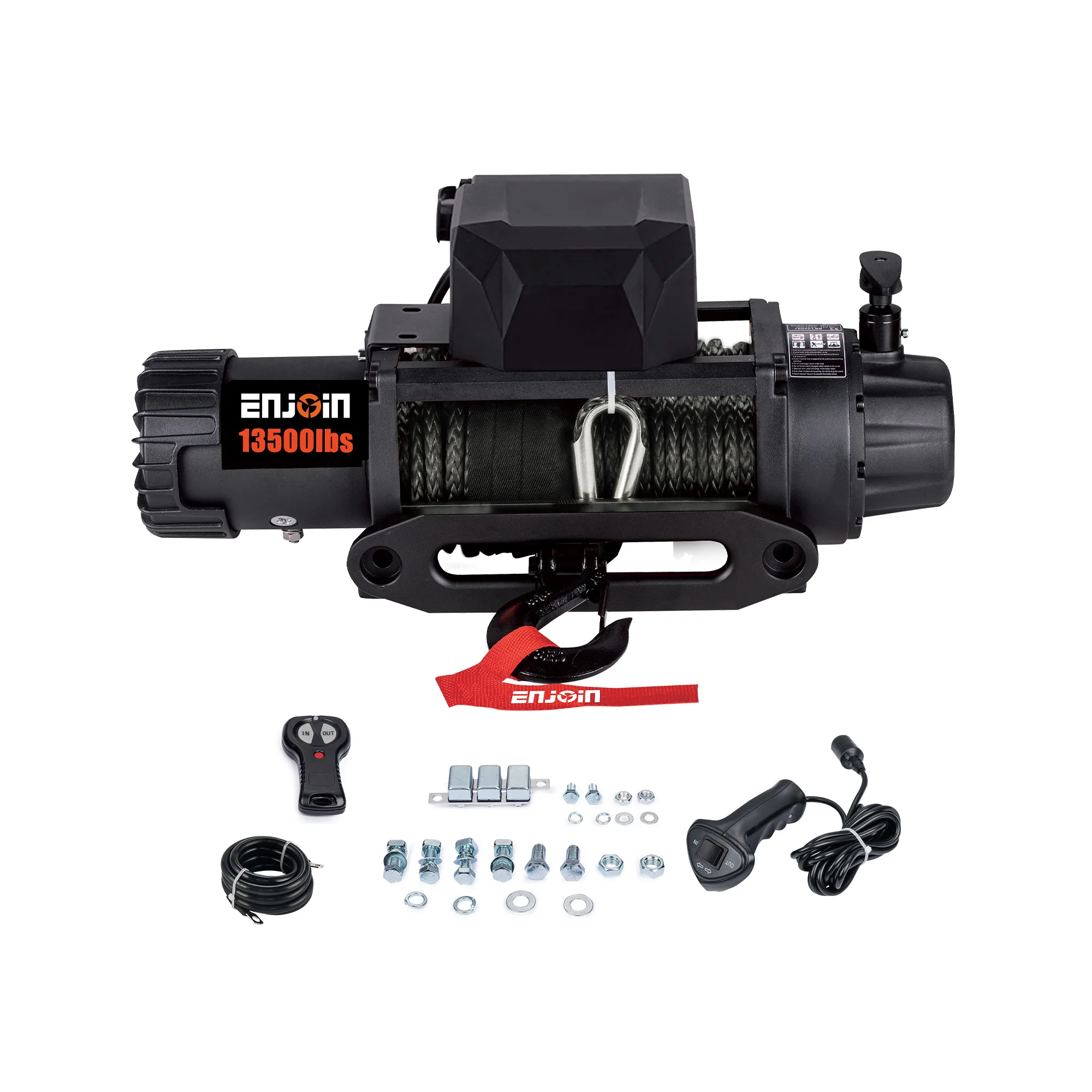 ENJOIN 12V 12000 LBS Electric Winch 13500Lbs For 4x4 Off-road Vehicle Car Recovery Winches 12 Volts For ATV/UTV Jeep 12000lbs