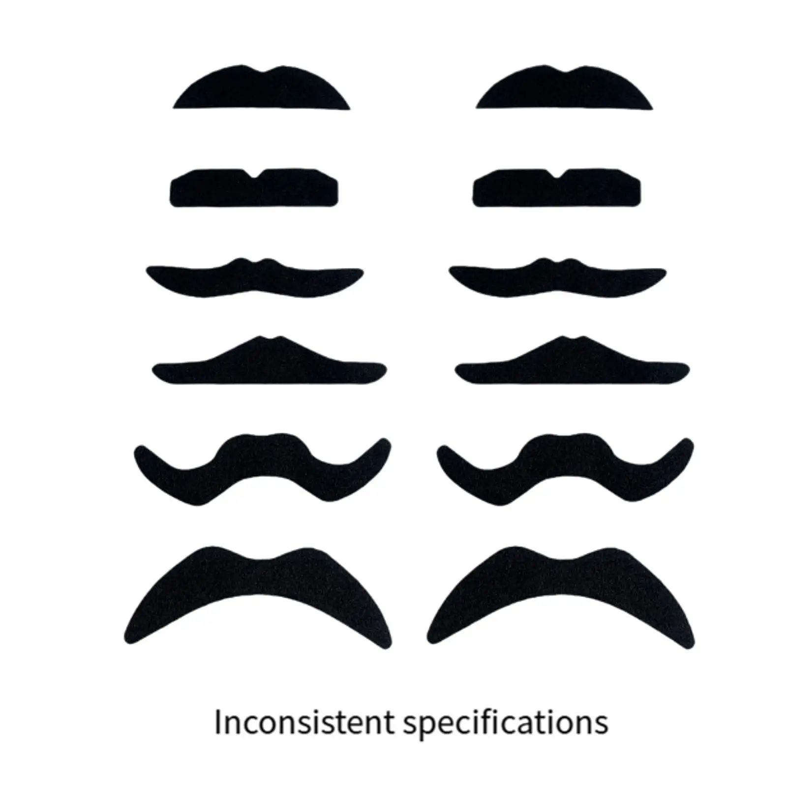 12 Pieces Self Adhesive Mustache Men Women Halloween Beard Beard for Carnival Performance Halloween Role Play Party Supplies