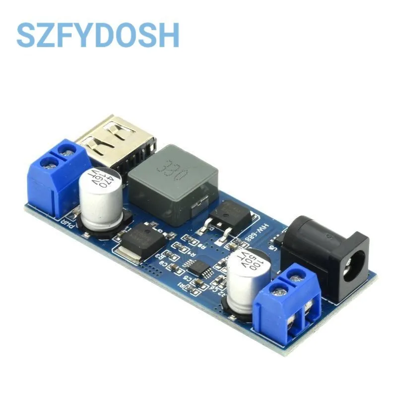 DC-DC Converter Module 30W Voltage Step Down Module 9-36V 12V 24V To 5V 6A USB Charging Power Supply Voltage Regulator