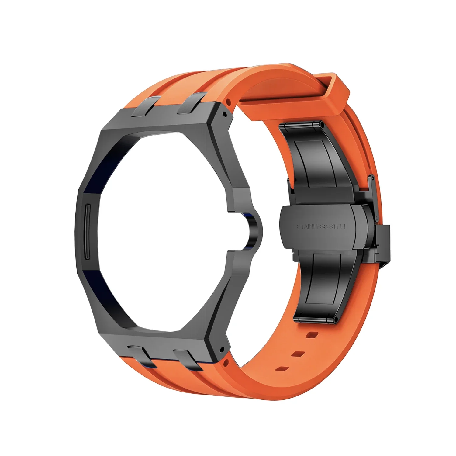 Luxuriöses Edelstahlgehäuse Silikonarmband Modifikations-Set für Swatch X AP Royal Pop Taschenuhr Umwandlung in Armbanduhr – Detail 9