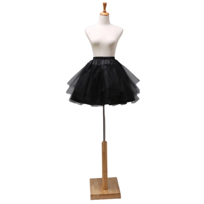 Bufiasty krótki Organza Halloween kobiety krynolina Vintage Bridal halka na wieczór weselny Cosplay podkoszulek Rockabilly Tutu