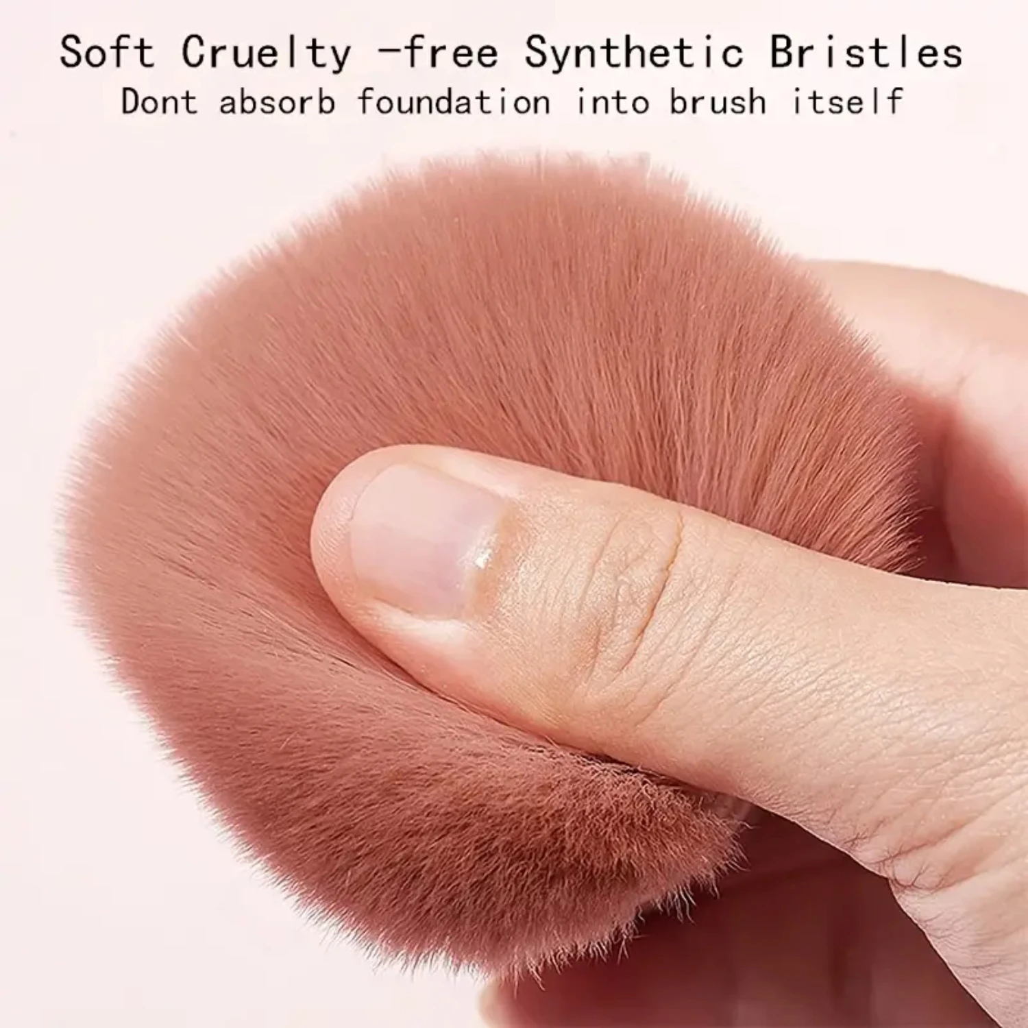Pincéis de maquiagem kabuki retráteis, pincel de viagem para blush, pó portátil, capa, blush, bronzer, polimento, iluminador impecável