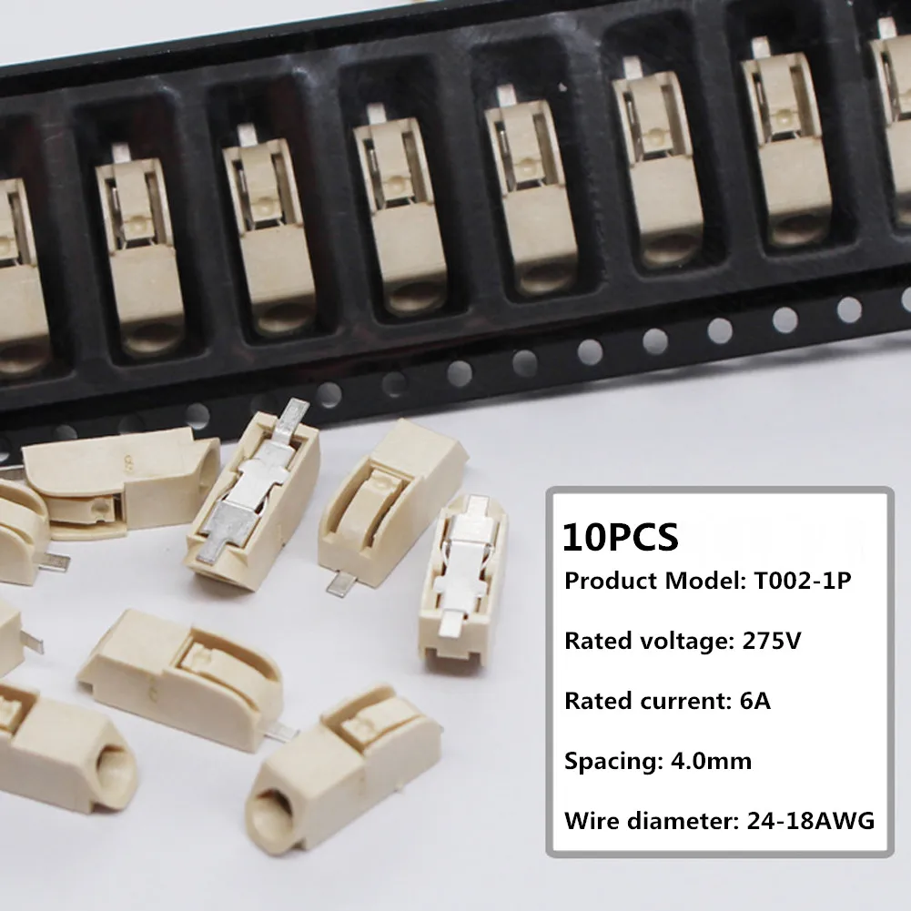 For Universal 10PCS 275V 6A SMT 4.0mm Pitch 270° Reflow SMD PCB LED Terminal Block Connector 24-18AWG