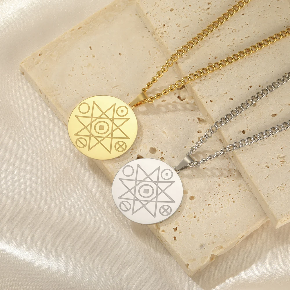 Dawapara Melchizedek Priestertum Symbol Halskette König des Friedens Oktagramm Anhänger Edelstahl religiösen Schmuck – Detail 10