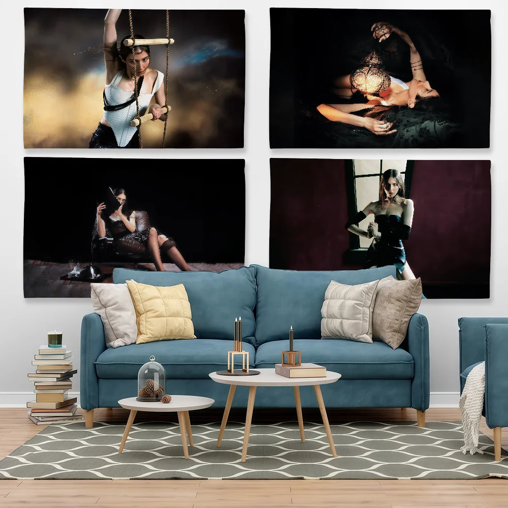 Singer C-Caroline P-Polachek Flag Tapestry Outdoor Party Bedroom Living Room Dormitory Decorative Themed Wall Hanging Banner