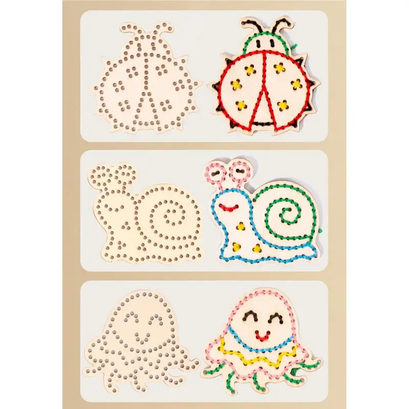 Veterkaarten Leuke naaikaarten Veterdieren Kleurherkenning Speelgoed Kinderen Stille tijd Activiteiten Fijne motoriek Speelgoed Roadtrip