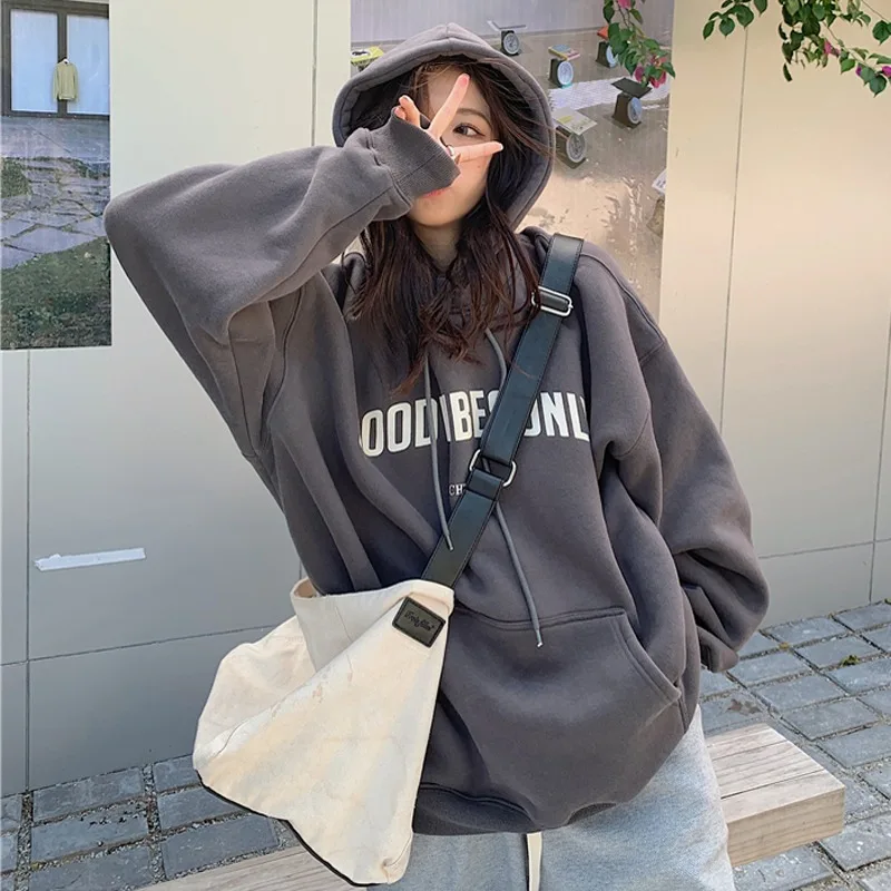 루즈핏 후드티 루즈핏 긴팔 루즈핏 후드 프린트 알파벳 후드티 후드 스웨트셔츠 후드티 후드 스웨트셔츠 후드티