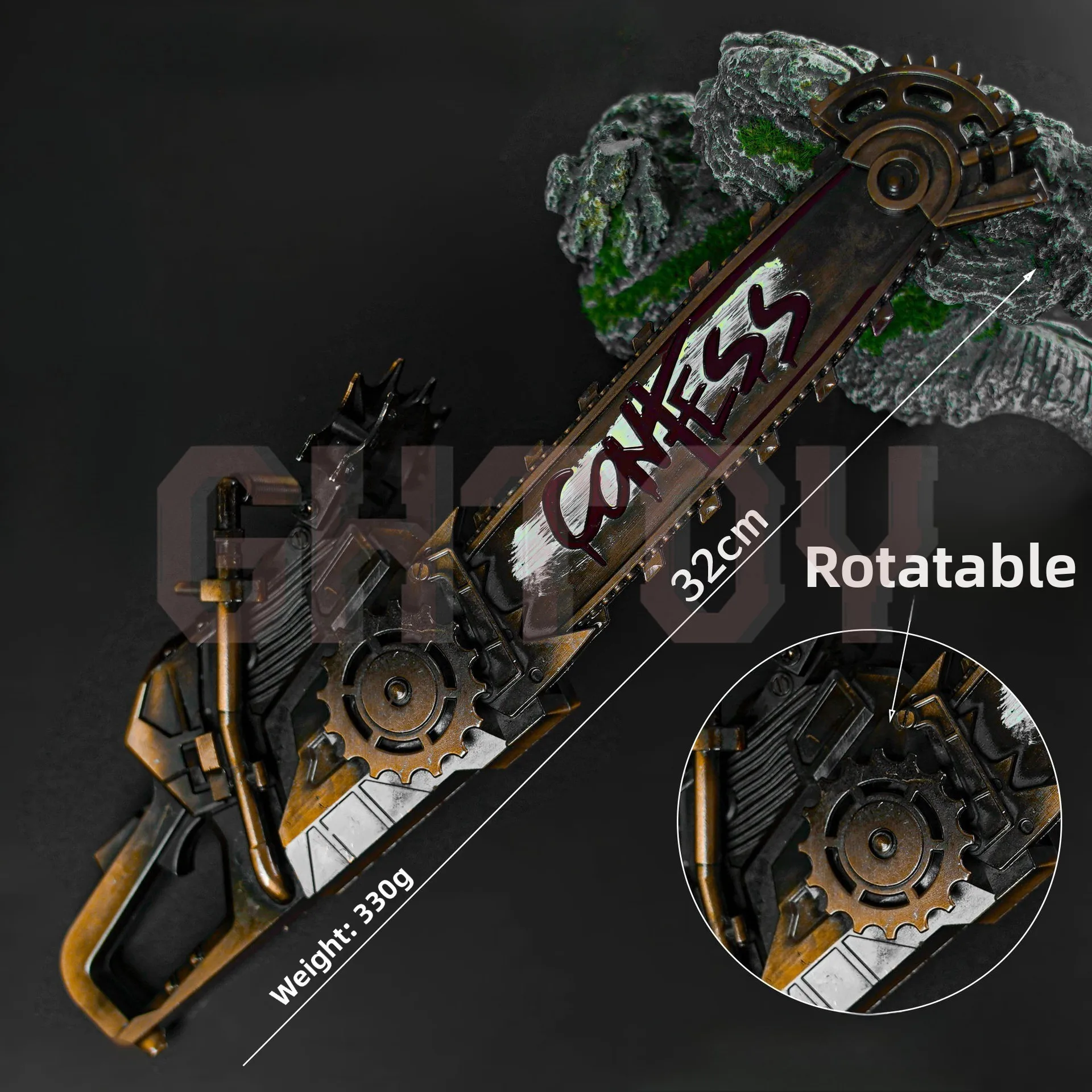 

30cm/11.81in Delta Force Game Peripheral Saw Alloy Model High Quality Desktop Display Ornament Birthday Gift for Girl Boy