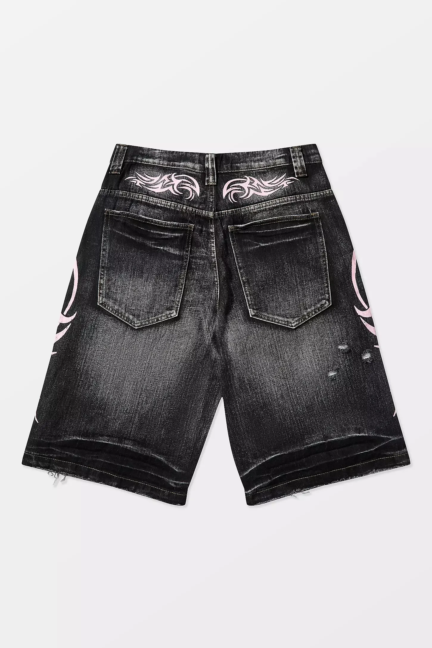 Pantaloncini vintage da donna Y2K pantaloncini di jeans di marca alla moda nappe design strada hip hop moda harajuku punk pantaloni a gamba larga a vita alta