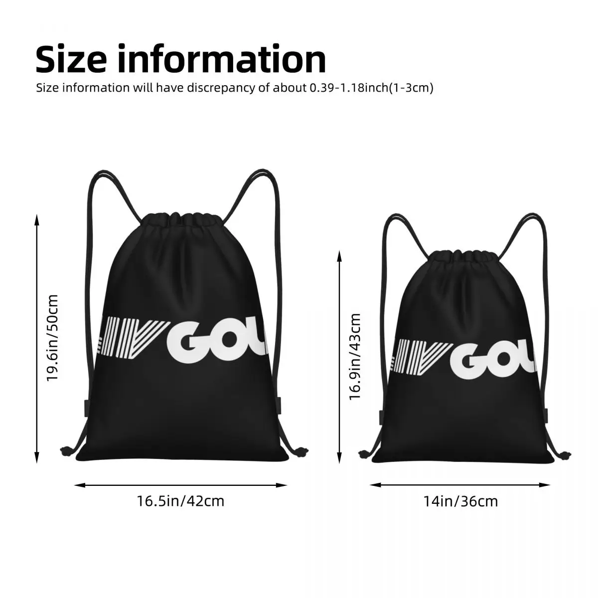 Portátil Drawstring Sports Bag, Torneio de golfe, LIV Multi-função Book Bag