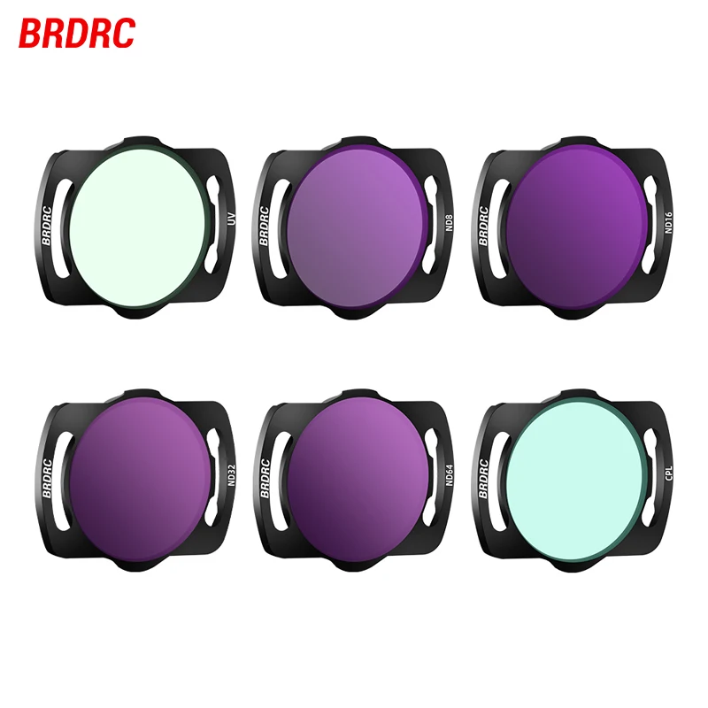 BRDRC DJI O3 에어 유닛용 ND 렌즈 필터, ND8/16/32/64 세트, UV CPL 휴대용 HD 광학 유리 카메라 렌즈 필터, DJI 아바타용