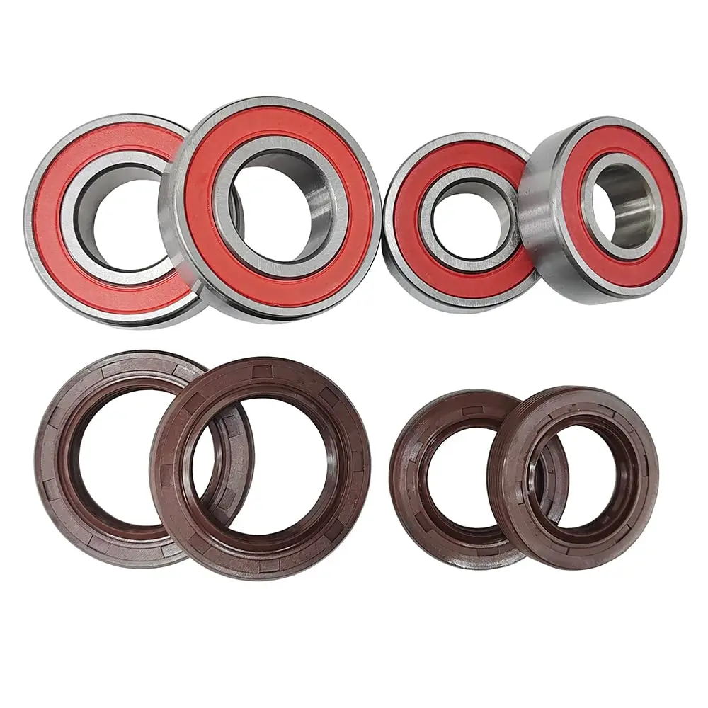 Front & Rear Wheel Bearings Seals Set for Yamaha Raptor 660R YFM660R 2001-2005 Blaster 200 YFS200 2003 2004 2005 2006