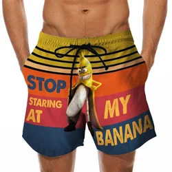 Ke-Homens Engraçado Galo Banana Impresso Swimwear, Swim Shorts Troncos, Calça de Secagem Rápida, Praia Natação Board Shorts, Surf